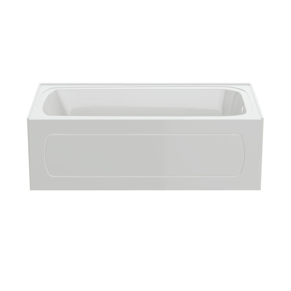 PROFLO&reg; White 59-3/4 x 32 in. Soaker Alcove Bathtub Right Drain 