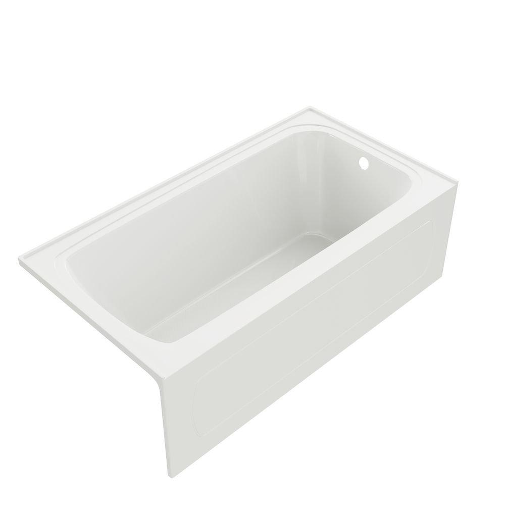 PROFLO&reg; White 59-3/4 x 32 in. Soaker Alcove Bathtub Right Drain 