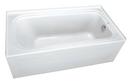 60 in. x 32 in. Soaker Alcove Bathtub with Left Drain in White