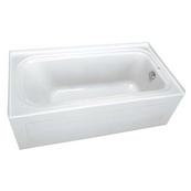 Silo image of white bathtub.