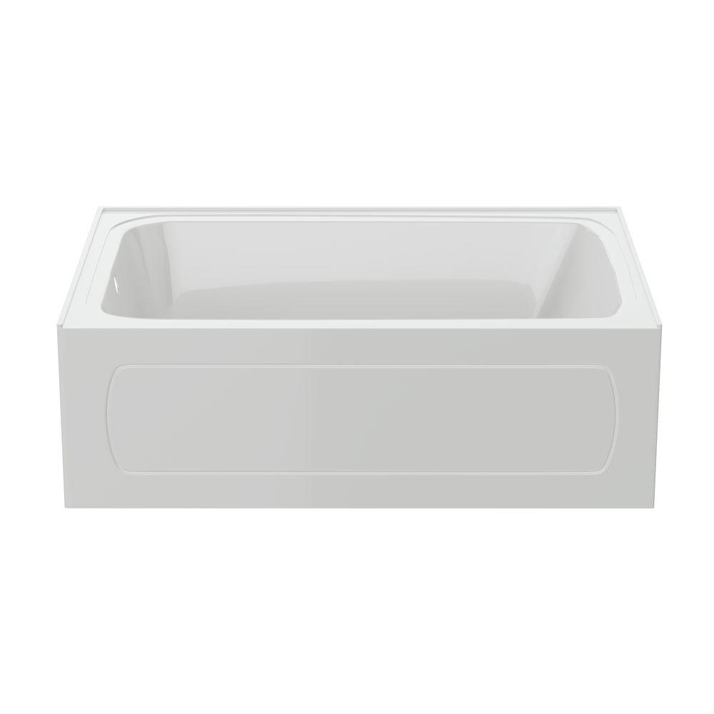 PROFLO&reg; White 60 x 42 in. Soaker Alcove Bathtub Left Drain 