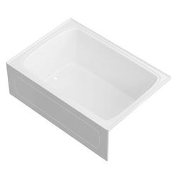 60 in. x 42 in. Soaker Alcove Bathtub with Left Drain in White