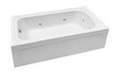 60 x 42 in. Soaker Alcove Bathtub with Left Drain and Integral Skirt in Biscuit
