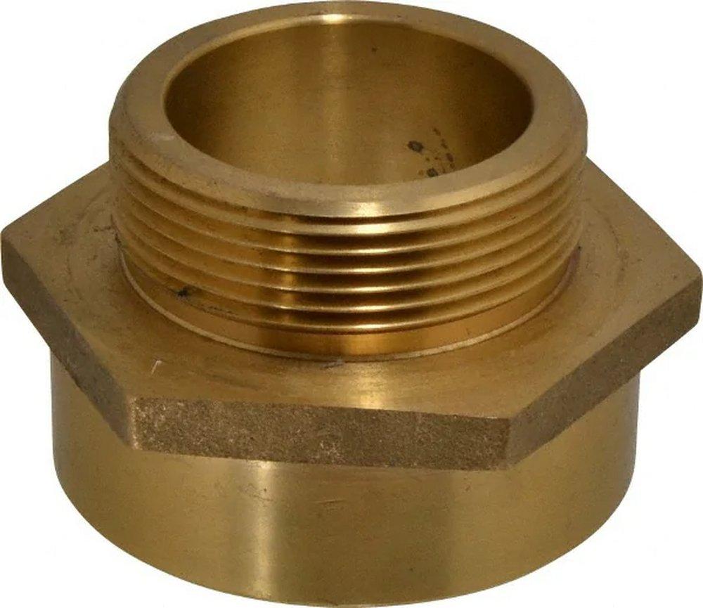 Seal-Fast FNST x MNPT Brass Hex Nipple 