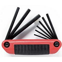 9-Piece Folding Hex Key Set in Black Oxide