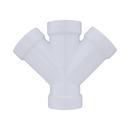 White PVC DWV Double Wye 