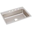 31 x 22 in. 4 Hole Stainless Steel Single Bowl Drop-in Kitchen Sink in Lustrous Satin