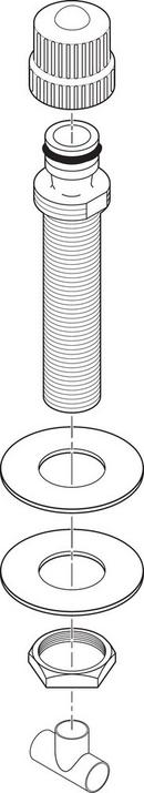 Delta Faucet Chrome Spout Adapter Assembly in Polished Chrome 