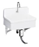 KOHLER White 17 x 18-3/4 x 8-1/4 in. Top Mount/Under-Mount Single Bowl Laundry Sink 