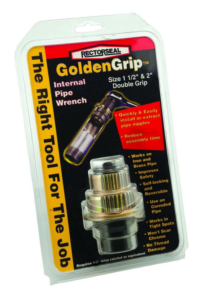 Rectorseal Black Reversible Internal Pipe Wrench in Black and Gold 