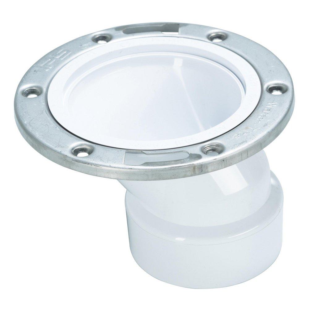 Water-Tite PVC Offset Closet Flange with Adjustable Metal Ring 