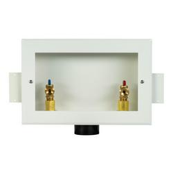 T-Series Center Drain Powder Coated Cold Rolled Steel CPVC Washing Machine Supply Box with ABS Drain Fitting