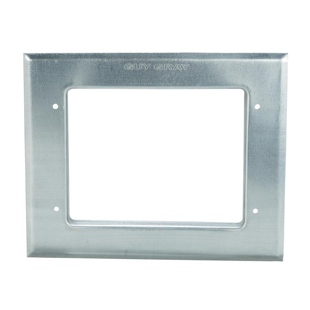Guy Gray™ 18 ga Galvanized Face Plate for Wall Mount Outlet Box 