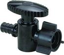 3/8 x 1/2 in. Crimp x Threaded Oval Handle Straight Supply Stop Valve in Black