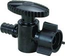 PureFlow&reg; Crimp Black Crimp x Threaded Oval Handle Straight Supply Stop Valve in Black 