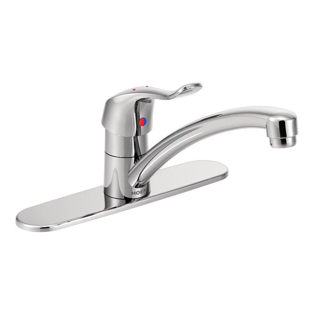 Moen Polished Chrome Single Handle Lever Deck Mount Service Faucet 