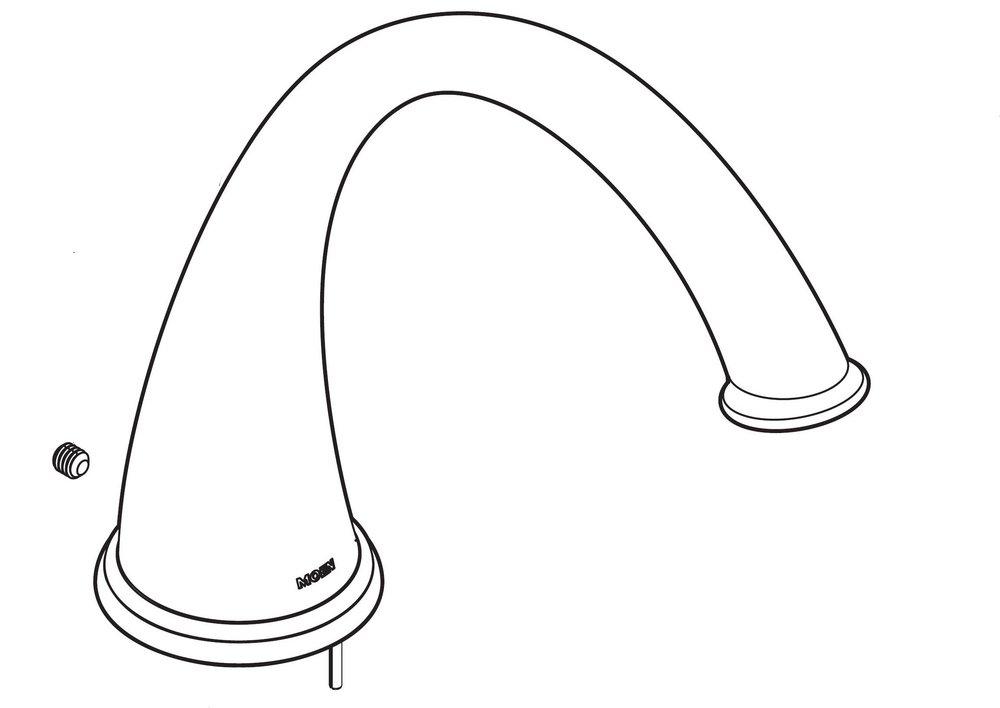 Moen Polished Chrome Roman Tub Spout Kit 