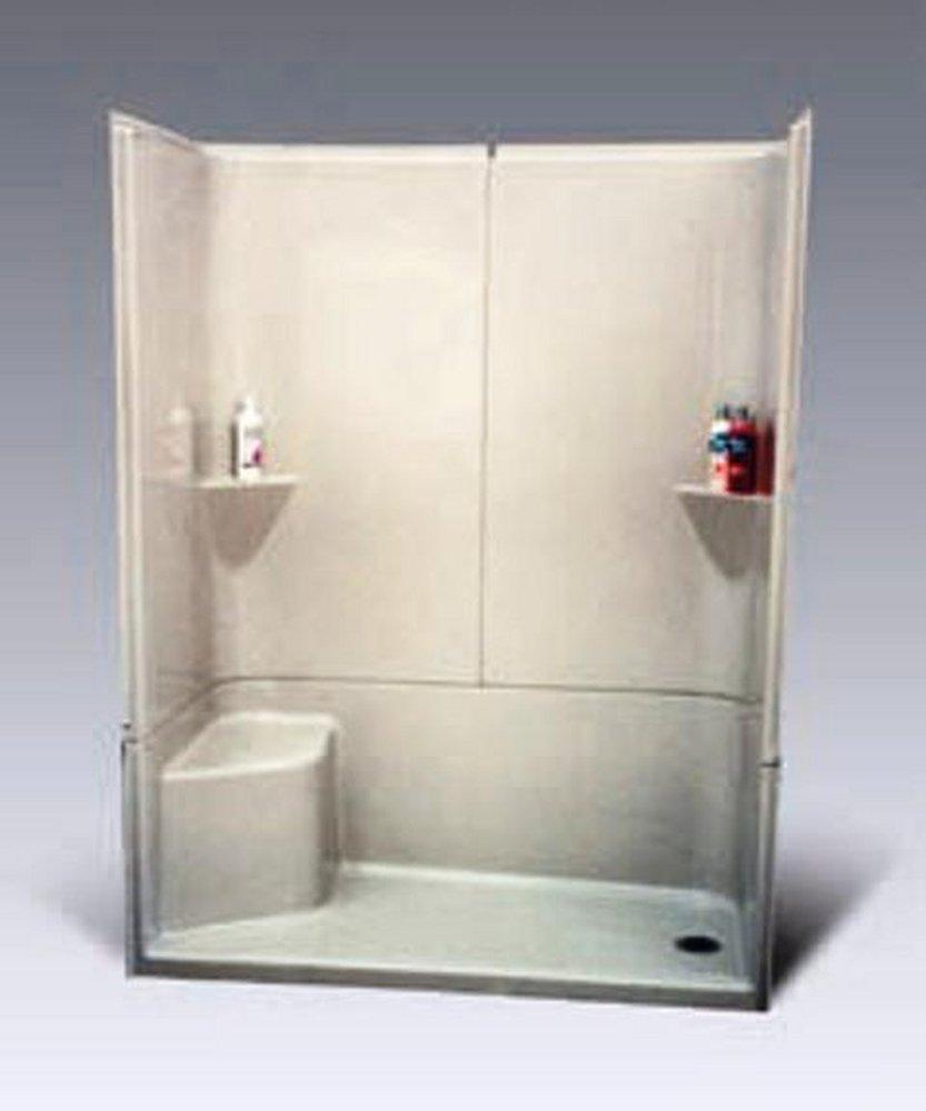 Warm Rain White 60 x 30 x 80-1/2 in. Alcove Shower Unit 