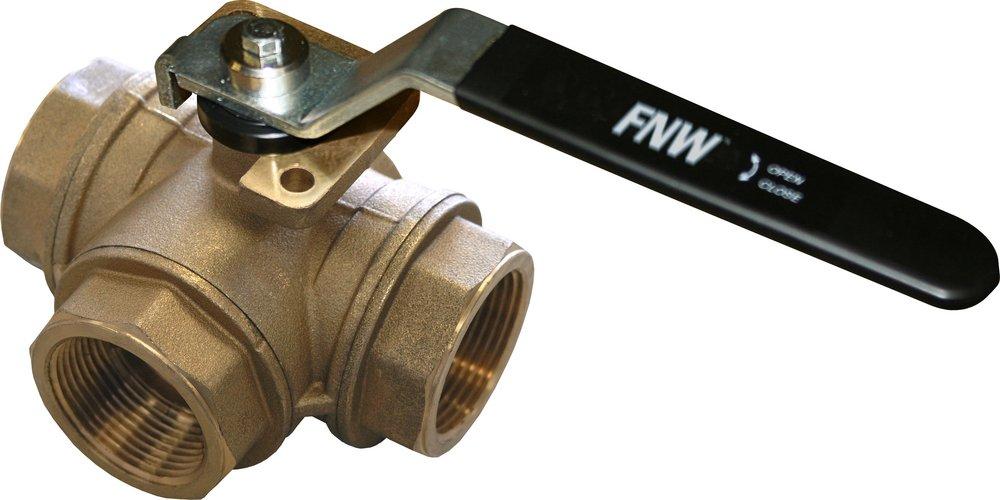 FNW&reg; Brass L-Port Threaded 400# Ball Valve 