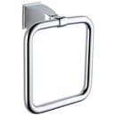 Square Closed Towel Ring in Polished Chrome