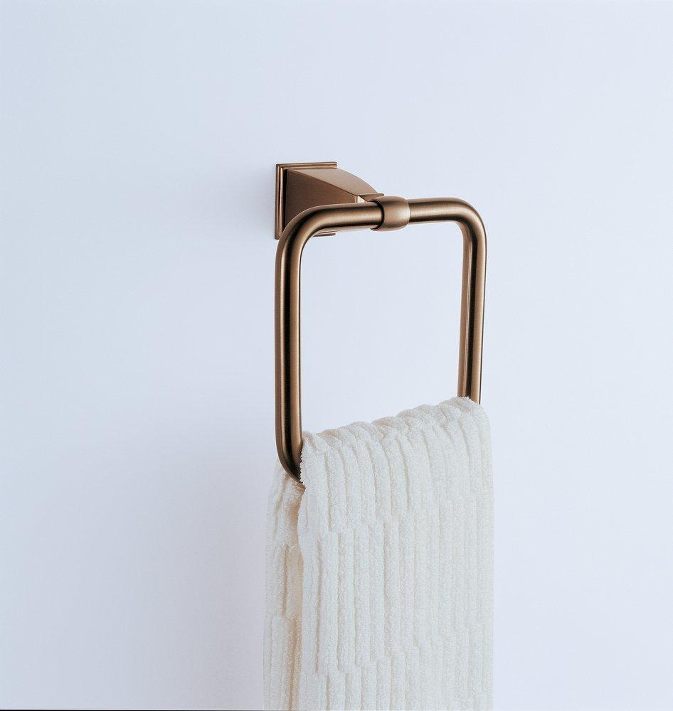 Brizo Brushed Nickel Square Closed Towel Ring 