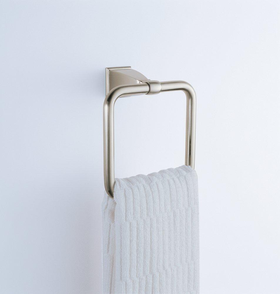 Brizo Brushed Nickel Square Closed Towel Ring 