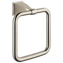 Square Closed Towel Ring in Brushed Nickel