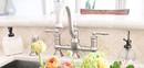 Moen Polished Chrome Two Handle Bridge Kitchen Faucet 