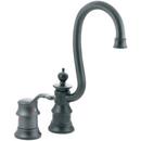2-Hole Bar Faucet with Single Lever Handle in Wrought Iron