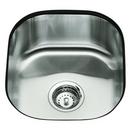 KOHLER Stainless Steel 15-1/2 x 17-1/8 in. No Hole Single Bowl Undermount Kitchen Sink 
