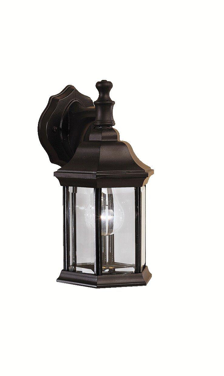 Kichler Lighting Black 8 in. 100 W 1-Light Medium Sconce 