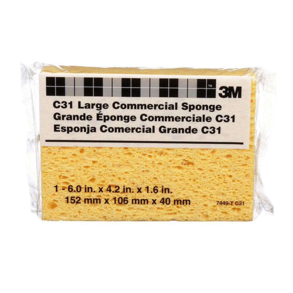 3M™ Yellow 4-1/4 x 1-5/8 in. C-31 Commercial Sponge 