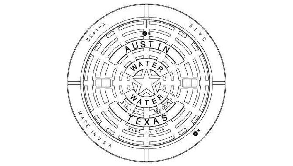 EJ Manhole Water Ring and Cover - Austin 