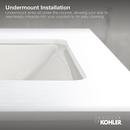 KOHLER Ice&trade; Grey Undermount Basin 