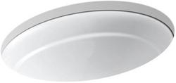 20-5/8 in. Undermount Oval Cast Iron Bathroom Sink in White