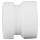 White PVC DWV Female Trap Adapter with Washer & Polyethylene Nut 