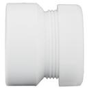 White PVC DWV Female Trap Adapter with Washer & Polyethylene Nut 