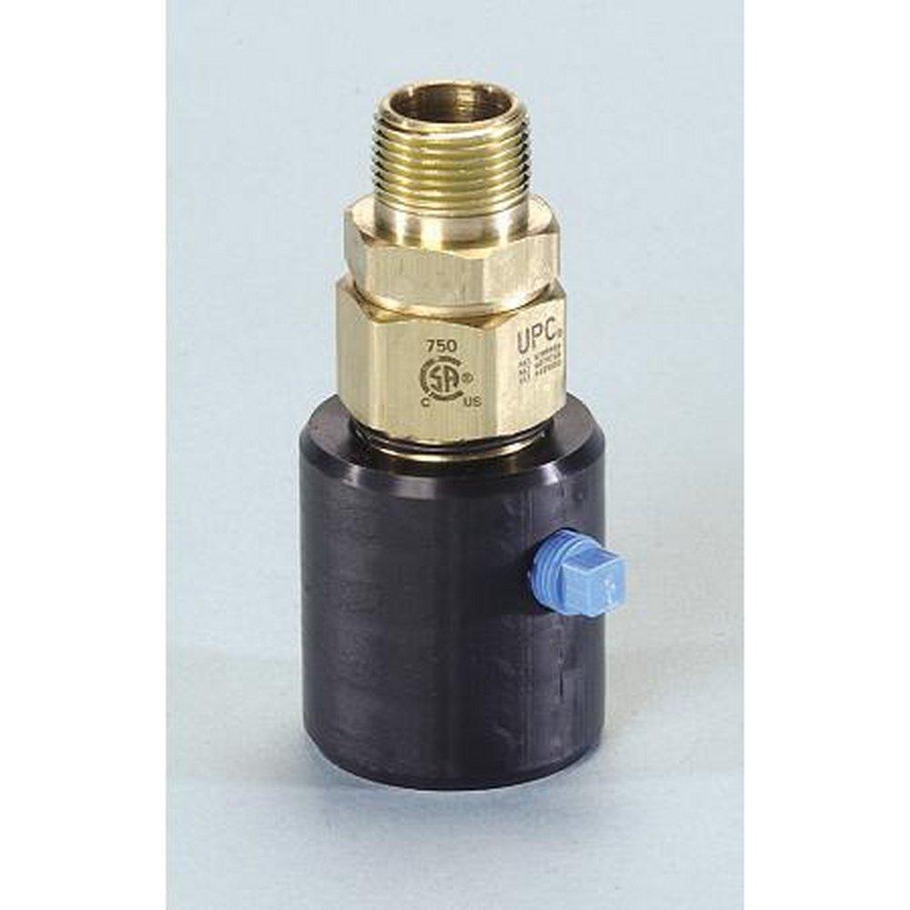 Omega Flex Yellow MNPT Brass Adapter with Stainless Steel Insert and Split Ring 