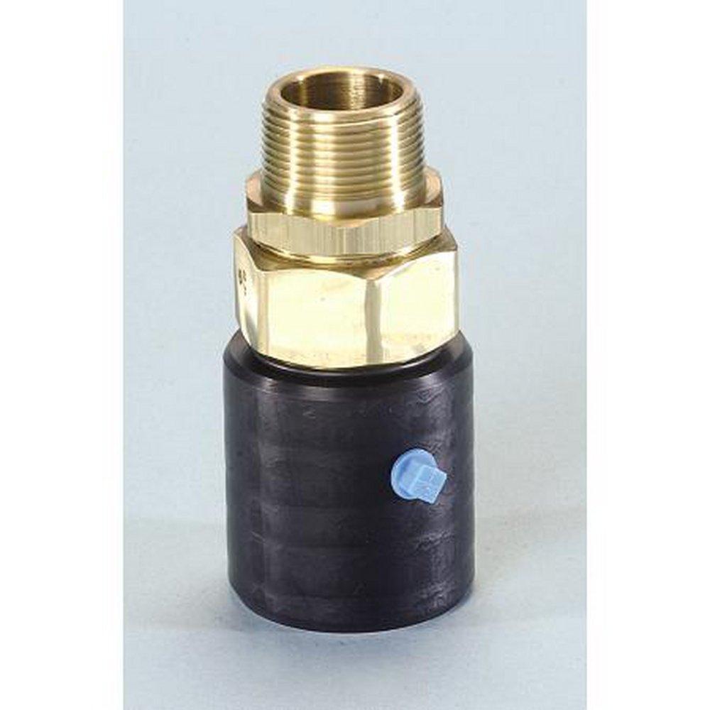 Omega Flex Yellow MNPT Brass Adapter with Stainless Steel Insert and Split Ring 