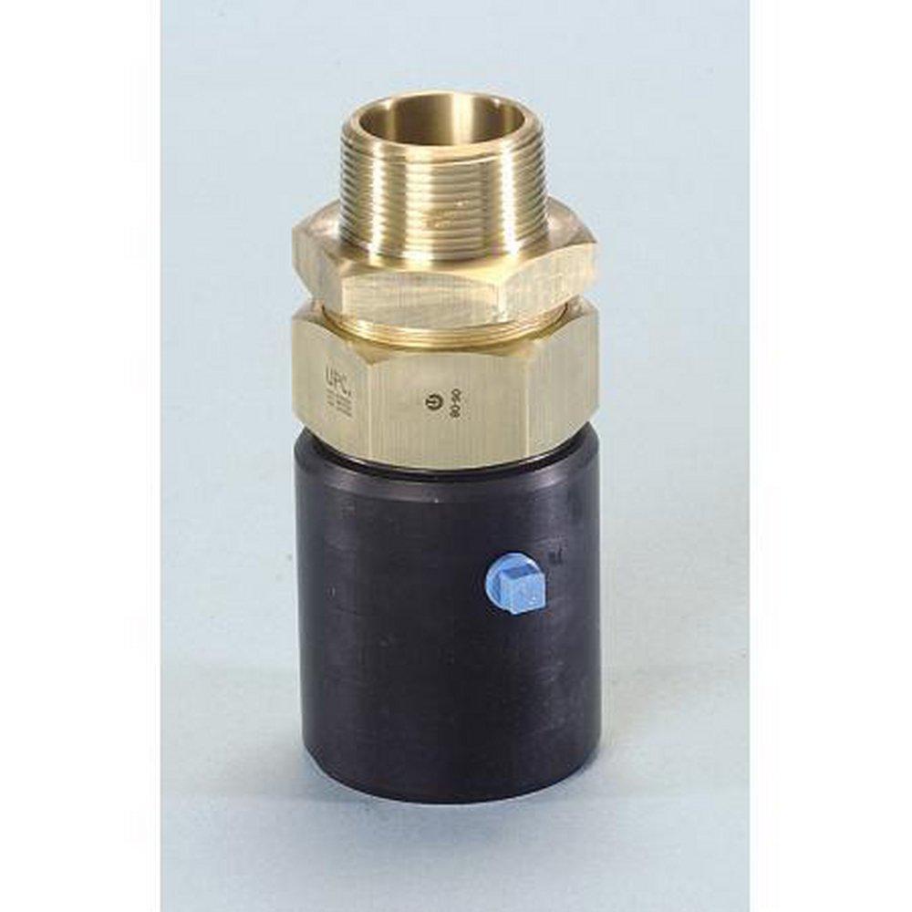 Omega Flex Yellow MNPT Brass Adapter with Stainless Steel Insert and Split Ring 