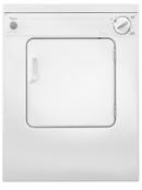 Whirlpool White 3.4 cf 3-Cycle 2-Temperature Compact Electric Dryer 