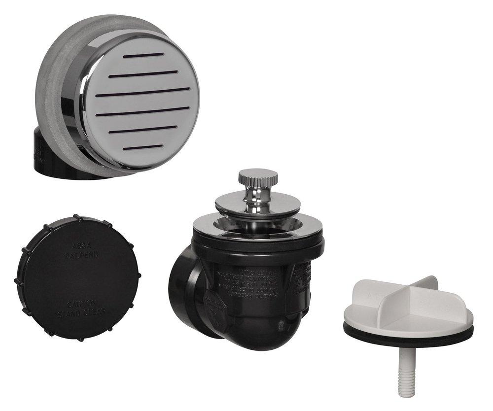AB & A&trade; Polished Nickel Plastic Push-Pull Drain 