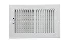 12 x 8 in. Residential Ceiling & Sidewall Register in White 2-way Steel