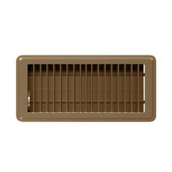 4 x 10 in. Steel Floor Diffuser with Multi-Angled Fins in Brown