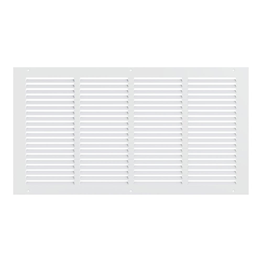 PROSELECT&reg; White 20 x 10 in. Residential Return Grille in White Steel 