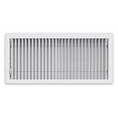 4 x 10 in. Steel Floor Diffuser with Multi-Angled Fins in White