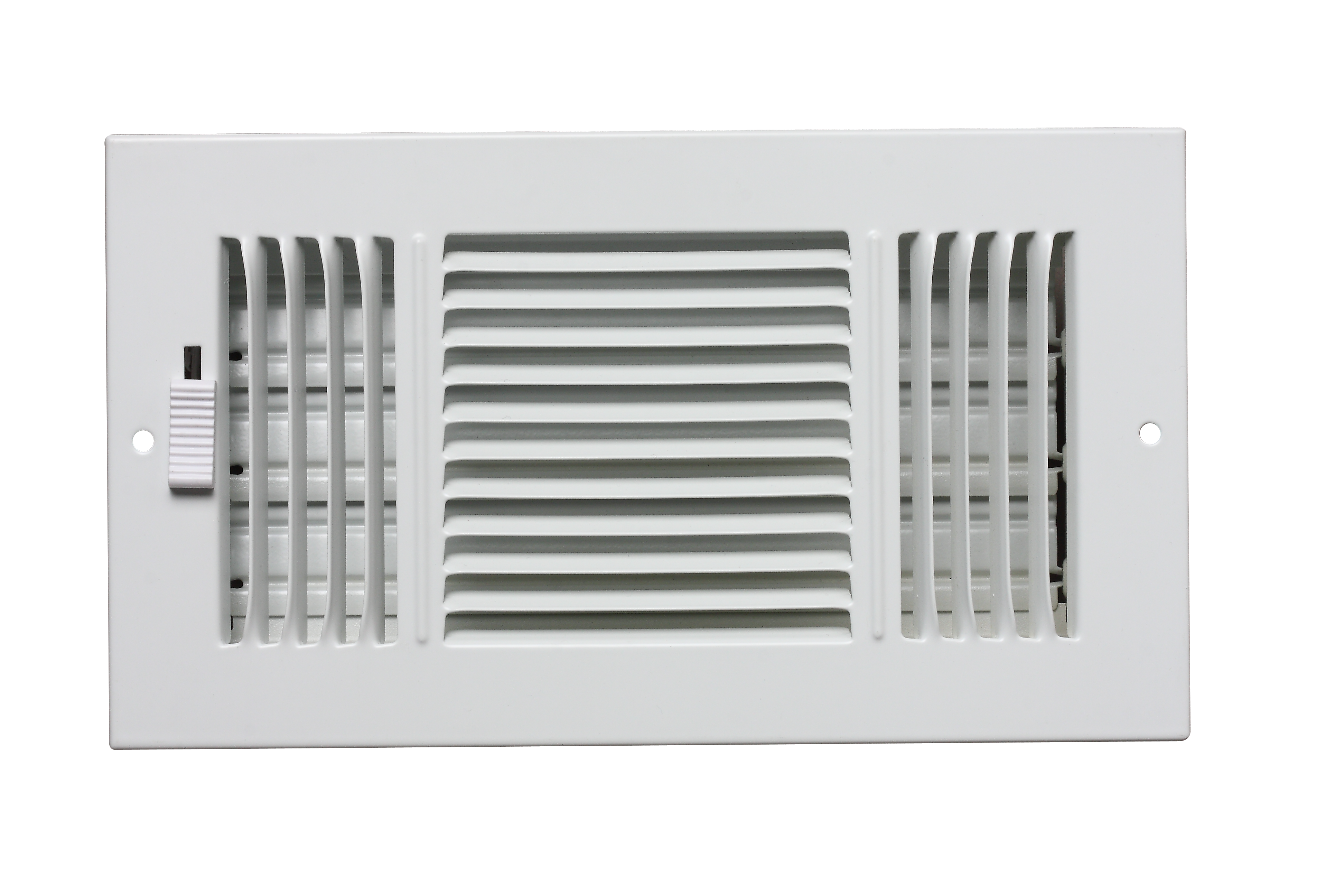 PROSELECT&reg; White 10 in. 3-Way Steel Curved Ceiling or Sidewall Register in White 