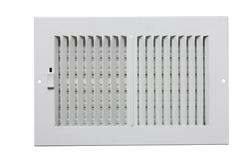 6 x 6 in. 2-Way Stamped Steel Ceiling & Sidewall Register in White