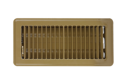 2 x 10 in. Steel Floor Diffuser with Multi-Angled Fins in Brown