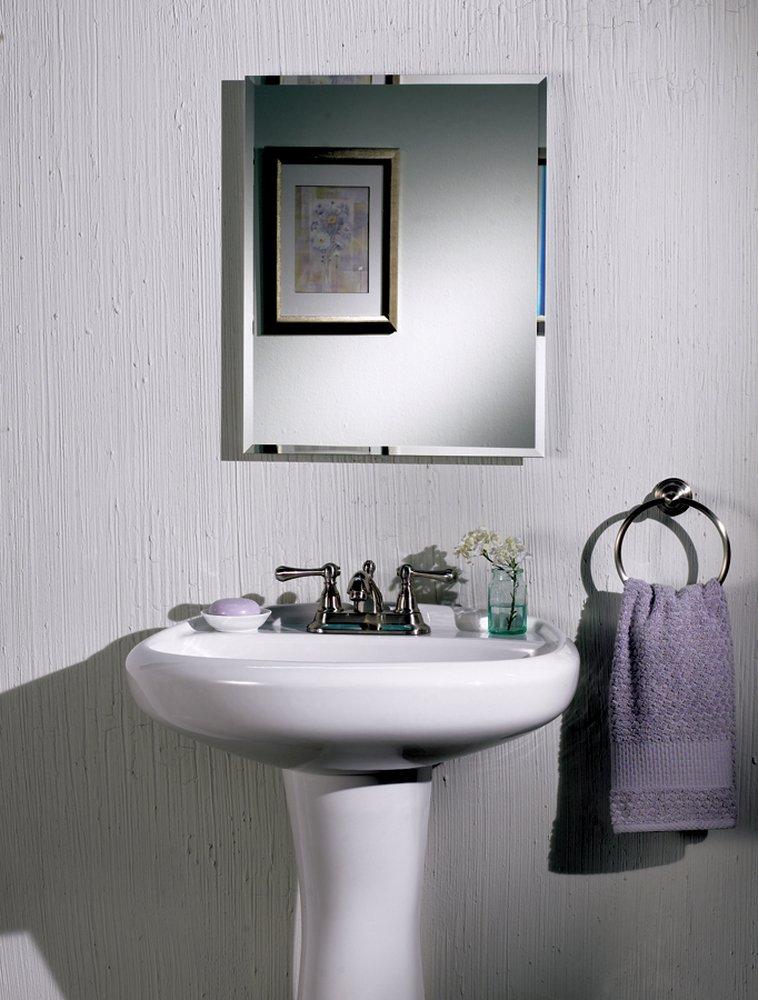 Jensen White Single Door Recessed Mount Frameless Medicine Cabinet 